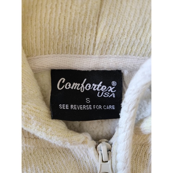 Dauphin Island Alabama Full Zip Hoodie Sweatshirt Butter Yellow Small - Picture 7 of 9